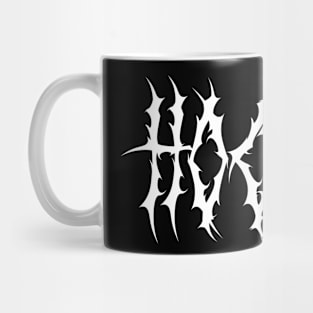 Hockey Metal Face Typography Mug